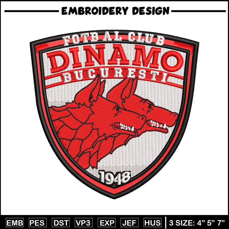 Logo Dinamo Bucuresti embroidery design, Fotbal club embroidery, logo design, embroidery file, Digital download..jpg