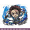 Tanjiro fire breathing chibi embroidery design, Kimetsu no Yaiba embroidery, anime design, anime shirt, Digital download.jpg