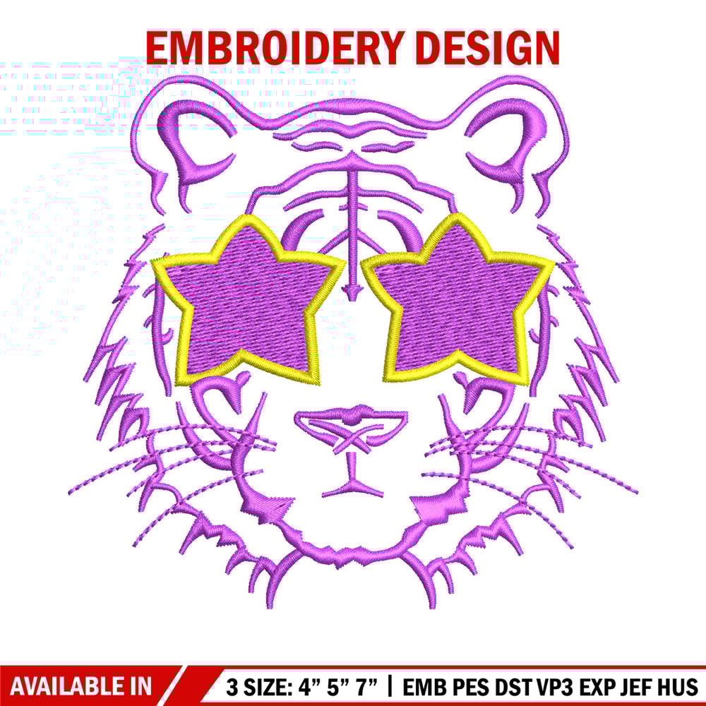 Lion face star embroidery design, Lion embroidery, Embroidery file, Embroidery shirt, Emb design, Digital download.jpg