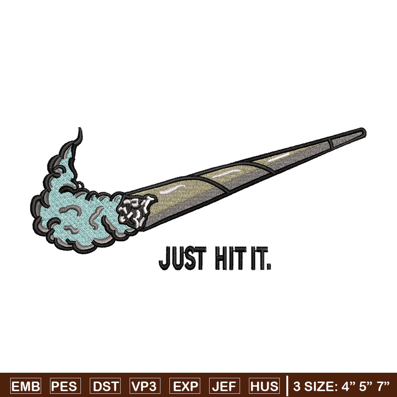 Nike Just Hit It embroidery design, Nike embroidery, Nike design, logo shirt, Embroidery shirt, Instant download..jpg