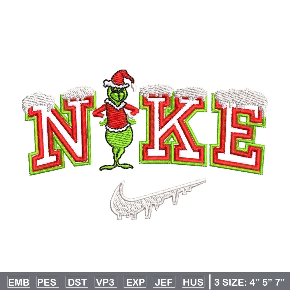 Nike chrismas embroidery design, Chrismas embroidery, Nike design, Embroidery shirt, Embroidery file, Digital download.jpg