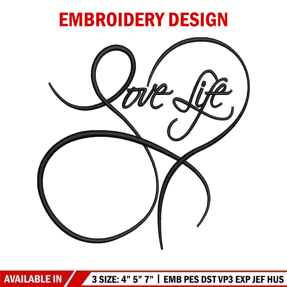 Love life logo embroidery design, Love life logo embroidery, logo design, embroidery file, logo shirt, Digital download.jpg