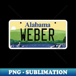 Weber Grill Vanity Plate - Alabama - Perfect For Grill Enthusiasts