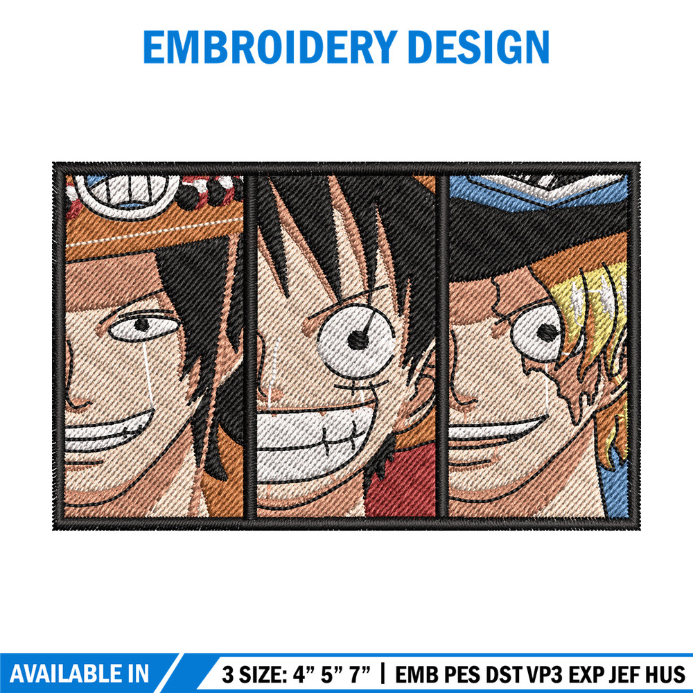 Luffy Brother embroidery design, One piece embroidery, Anime design, Embroidery file, Embroidery shirt, Digital download.zip.jpg