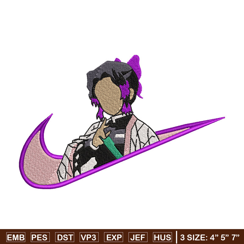 Nike Shinobu embroidery design, Kimetsu no Yaiba embroidery, Nike design, anime design, anime shirt, Digital download.jpg