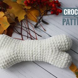 crochet pattern bone toy halloween decor - amigurumi tutorial pdf file