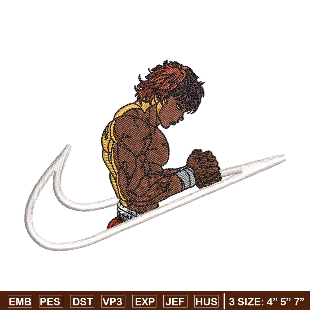 Nike x Baki embroidery design, Baki anime embroidery, anime design, embroidery file, anime shirt, Digital download.jpg