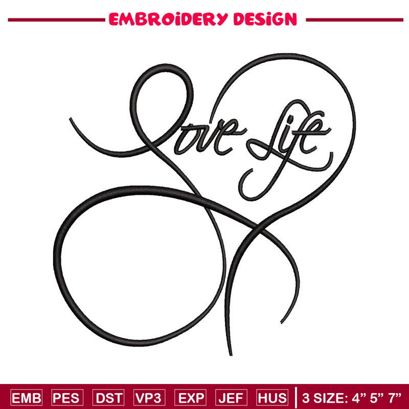 Love life logo embroidery design, Love life logo embroidery, logo design, embroidery file, logo shirt, Digital download.jpg