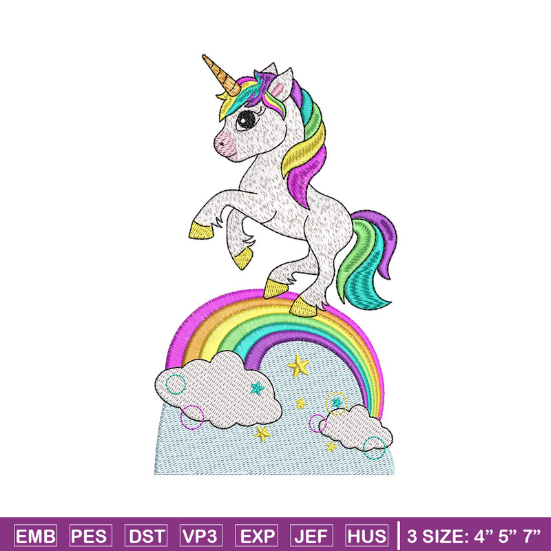 Unicorn cartoon embroidery design, Unicorn cartoon embroidery, Embroidery shirt, logo design, Instant download.jpg