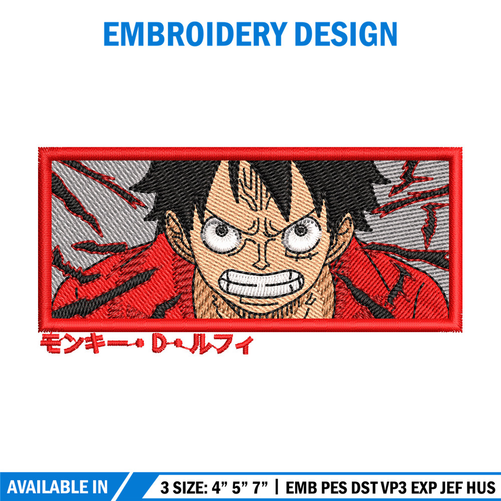 Luffy haki embroidery design, One piece embroidery, Anime design, Embroidery shirt, Embroidery file, Digital download.jpg