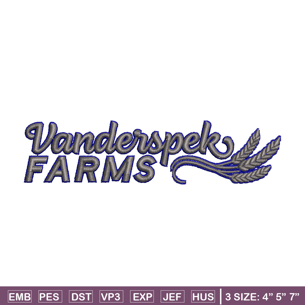 Vanderspek farms logo embroidery design, logo embroidery, logo design, Embroidery shirt, logo shirt, Instant download.jpg