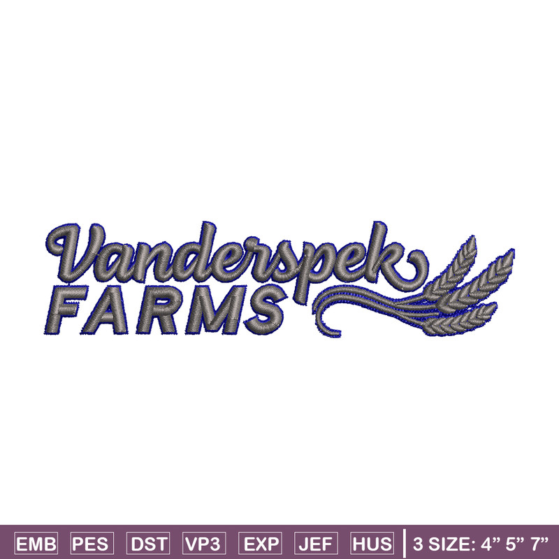 Vanderspek farms logo embroidery design, logo embroidery, logo design, Embroidery shirt, logo shirt, Instant download.jpg