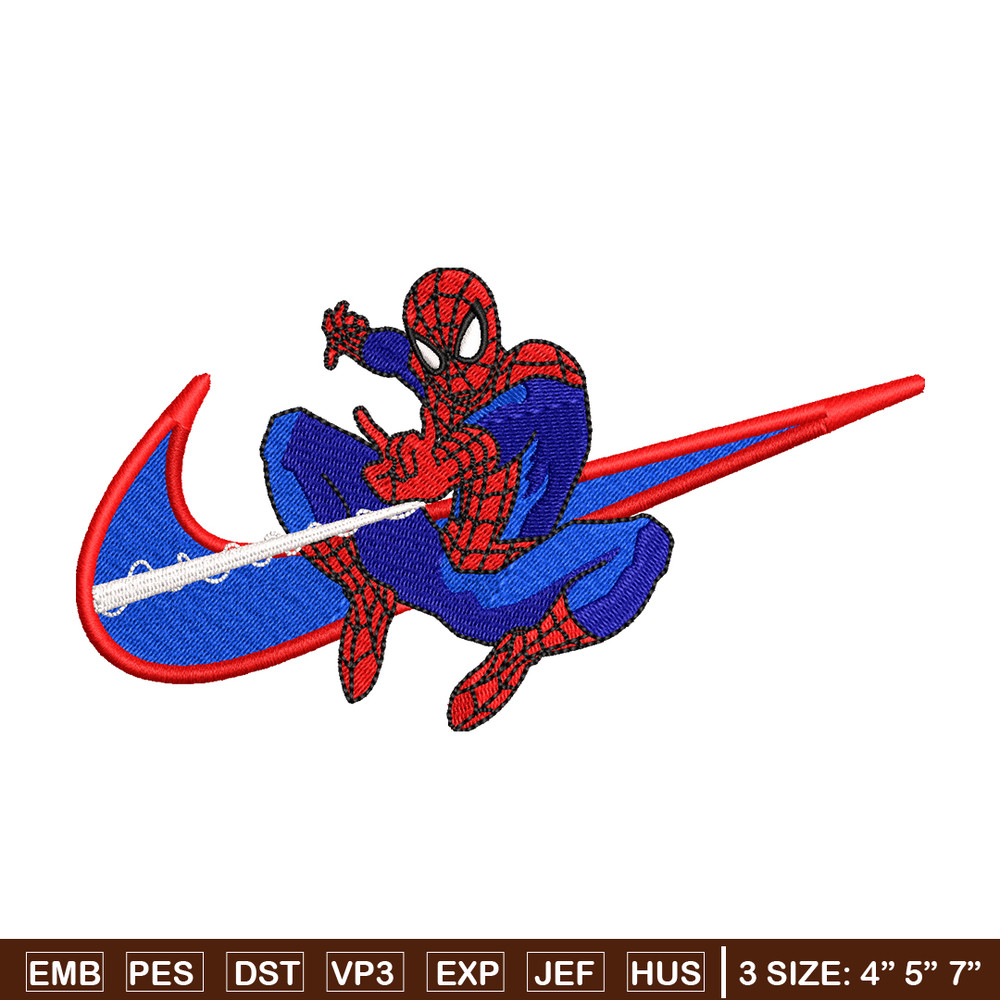 Nike x Spiderman embroidery design, Nike x Spiderman embroidery, movie design, embroidery file, Digital download.jpg