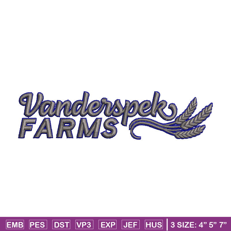 Vanderspek farms logo embroidery design, logo embroidery, logo design, Embroidery shirt, logo shirt, Instant download.jpg