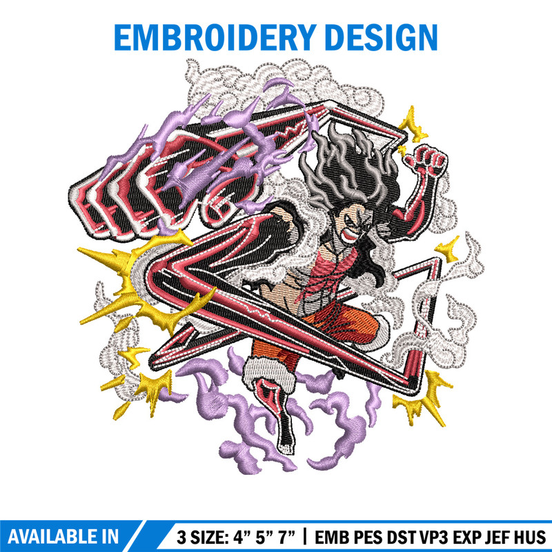 Luffy snake embroidery design, One piece embroidery, Anime design, Embroidery shirt, Embroidery file, Digital download.jpg