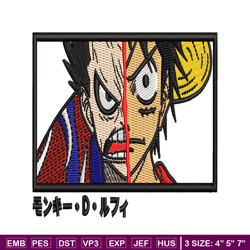 luffy gear 4 x luffy embroidery design, one piece embroidery, anime design, embroidery file, digital download.