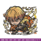 Zenitsu Thunder Breathing chibi embroidery design, Kimetsu no Yaiba embroidery, anime design, Digital download.jpg