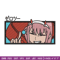 Zero Two embroidery design, Zero Two embroidery, anime design, embroidery file, anime shirt, Digital download.jpg