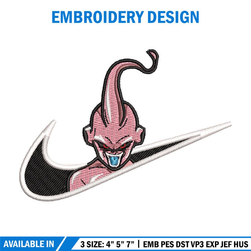 Majin buu embroidery design, Dragonball embroidery, Nike design, Embroidery shirt, Embroidery file, Digital download.jpg