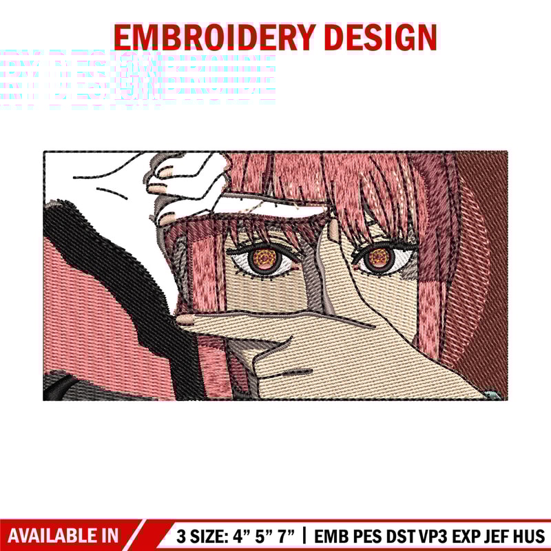 Makima box embroidery design, Chainsaw man embroidery, Embroidery file, Embroidery shirt, Emb design, Digital download.jpg