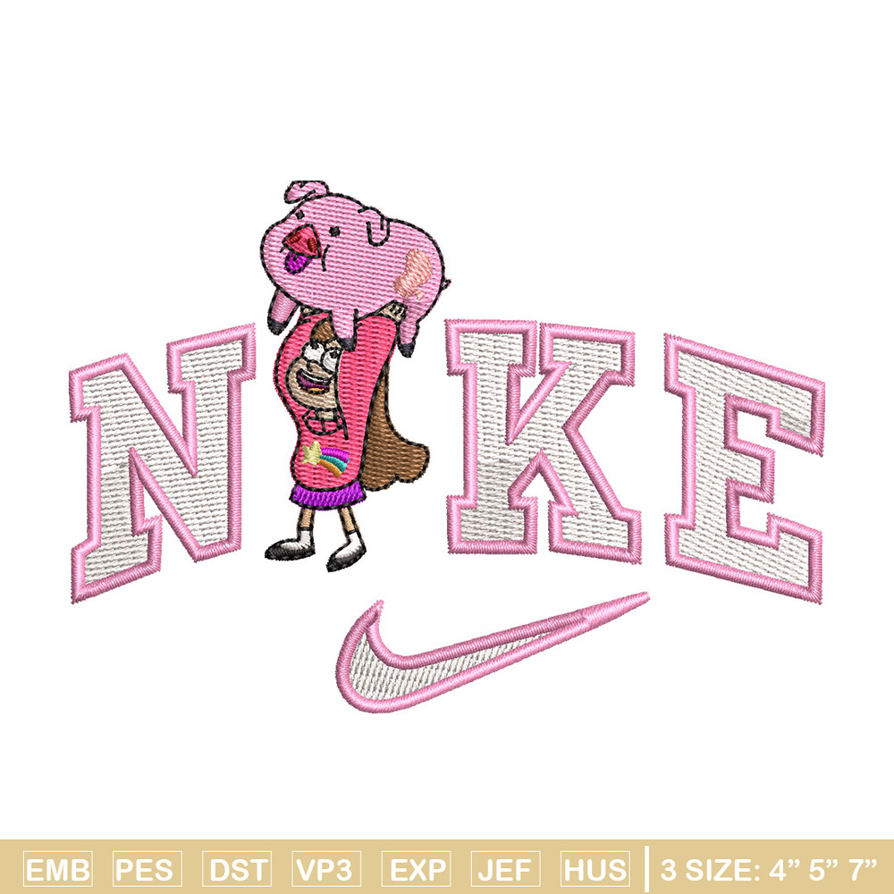 Nike girl pig embroidery design, Nike embroidery, Nike design, Embroidery shirt, Embroidery file,Digital download.jpg