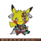 Pikachu Tanjiro Demon embroidery design, Pokemon embroidery, logo design, anime design, anime shirt, Digital download.jpg