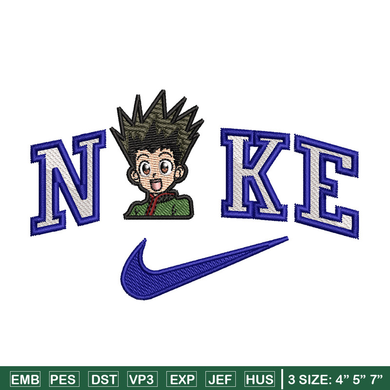 Nike gon embroidery design, Hunter x hunter embroidery, Nike design,Embroidery file,Embroidery shirt,Digital download.jpg