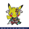 Pikachu Tanjiro Demon embroidery design, Pokemon embroidery, logo design, anime design, anime shirt, Digital download.jpg
