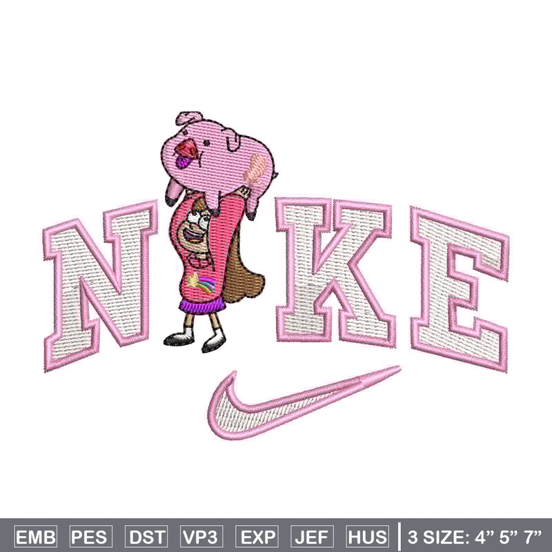 Nike girl pig embroidery design, Nike embroidery, Nike design, Embroidery shirt, Embroidery file,Digital download.jpg