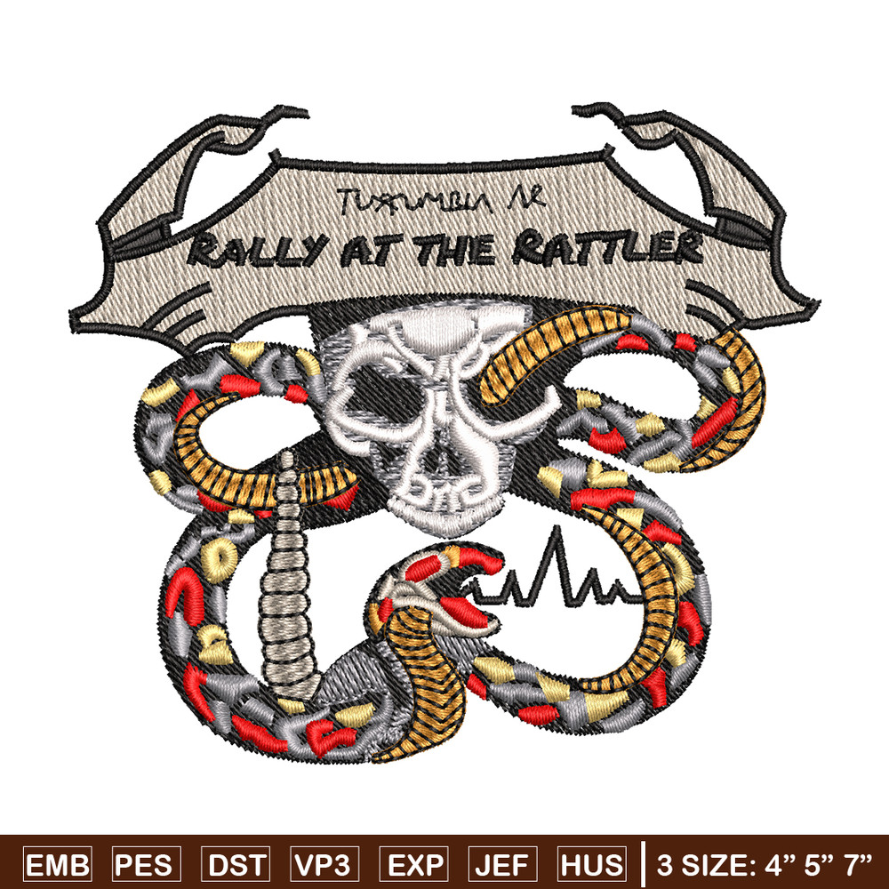 Rally at the Rattle logo embroidery design, logo embroidery, logo design, logo shirt, Embroidery shirt, Instant download.jpg
