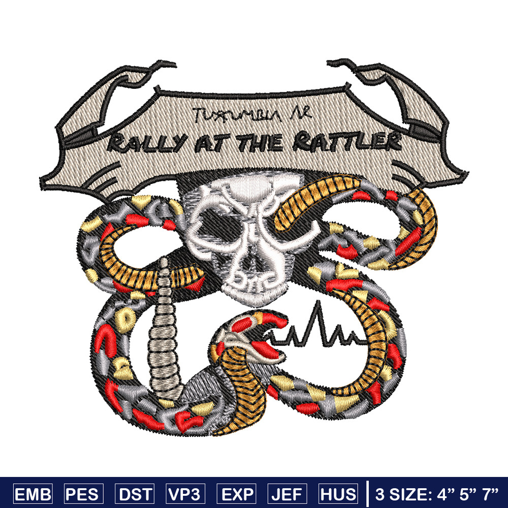 Rally at the Rattle logo embroidery design, logo embroidery, logo design, logo shirt, Embroidery shirt, Instant download.jpg