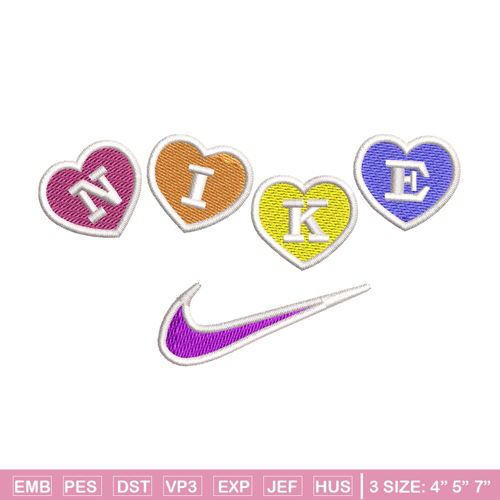 Nike heart embroidery design, Logo embroidery, Nike design, Embroidery shirt, Embroidery file, Digital download.jpg