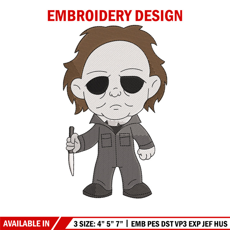 Michael Myers embroidery design, Horror embroidery, Embroidery file,Embroidery shirt, Emb design, Digital download.jpg
