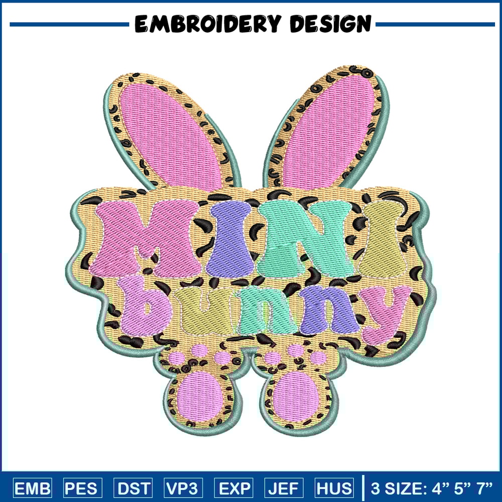 Mini bunny Logo embroidery design, Mini bunny embroidery, logo design, embroidery file, logo shirt, Digital download..jpg