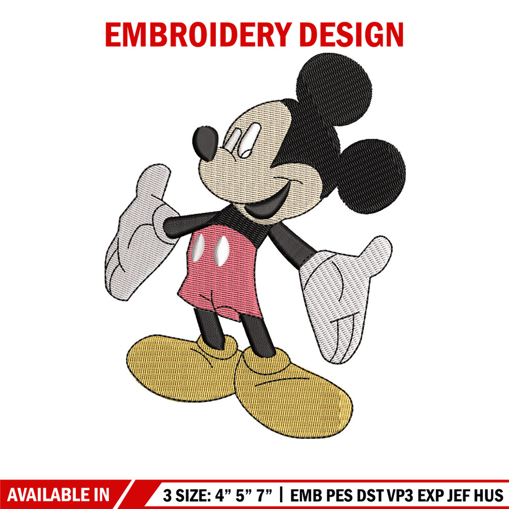 Mickey mouse embroidery design, Mickey embroidery, Embroidery file, Embroidery shirt, Emb design, Digital download.jpg