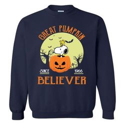 snoopy shadow great pumpkin believer since 1966 halloween sweatshirt