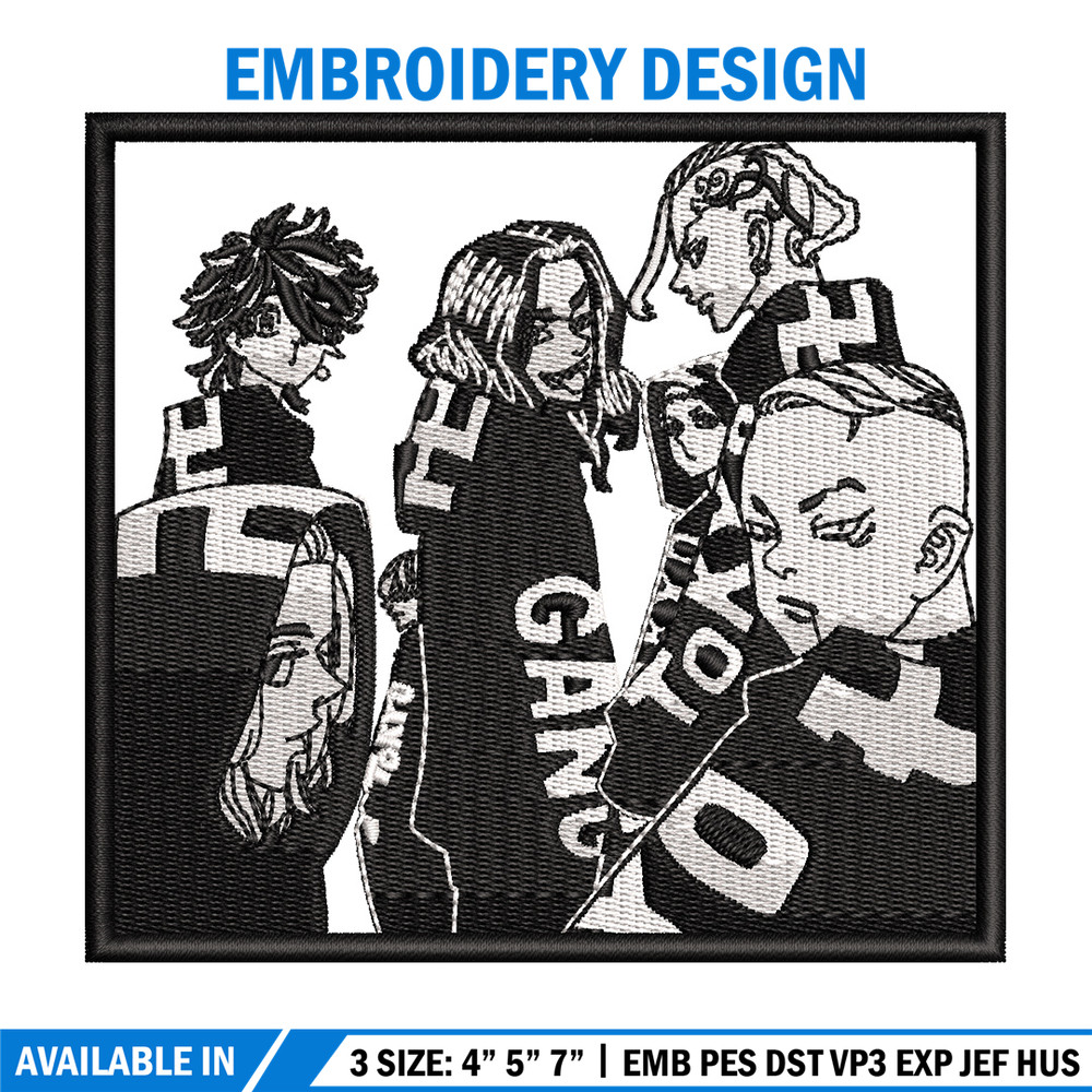 Mikey friends embroidery design, Mikey embroidery, Anime design, Embroidery shirt, Embroidery file, Digital download.jpg