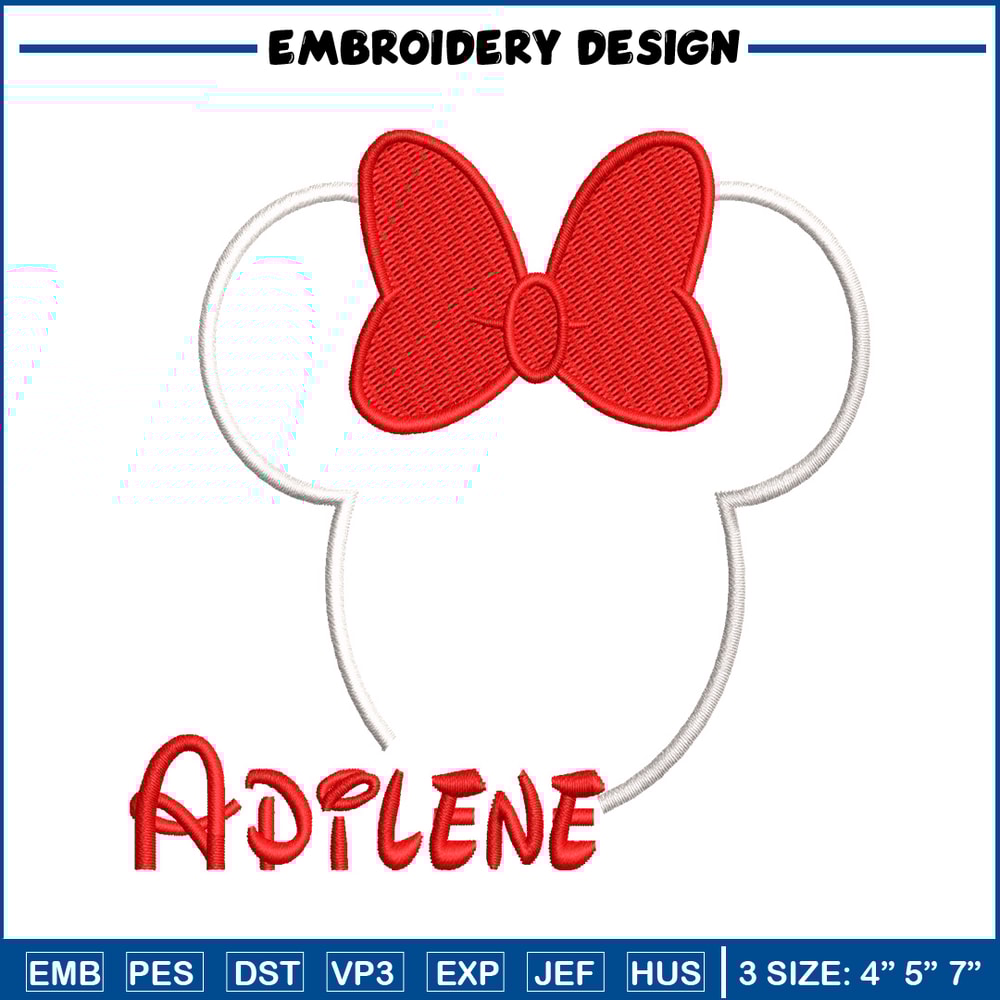 Minnie Mouse head embroidery design, Minnie Mouse head embroidery, Logo shirt, Disney embroidery, Digital download.jpg