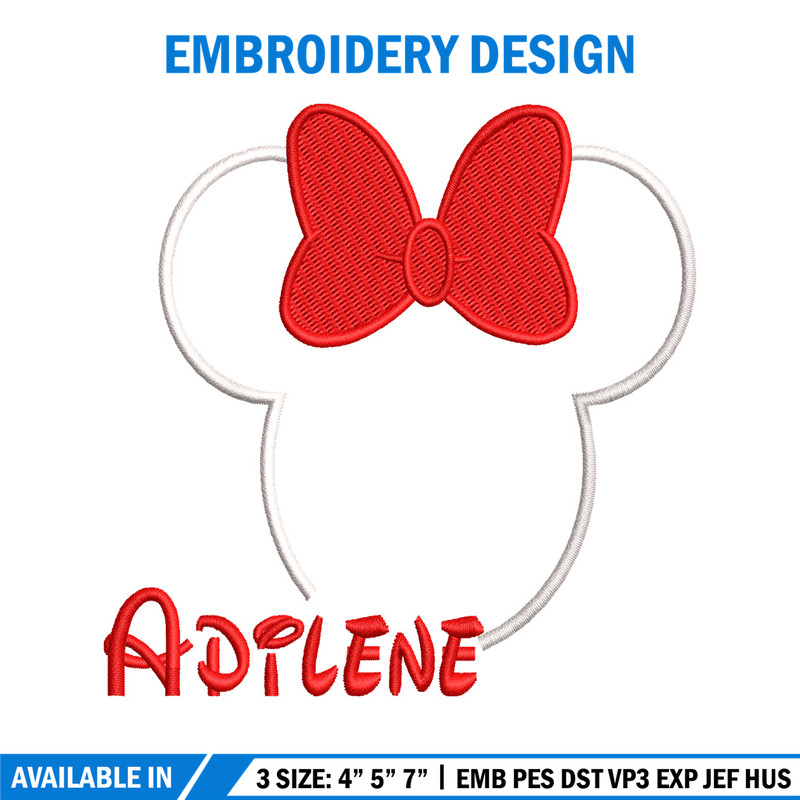 Minnie Mouse head embroidery design, Minnie Mouse head embroidery, Logo shirt, Disney embroidery, Digital download.jpg