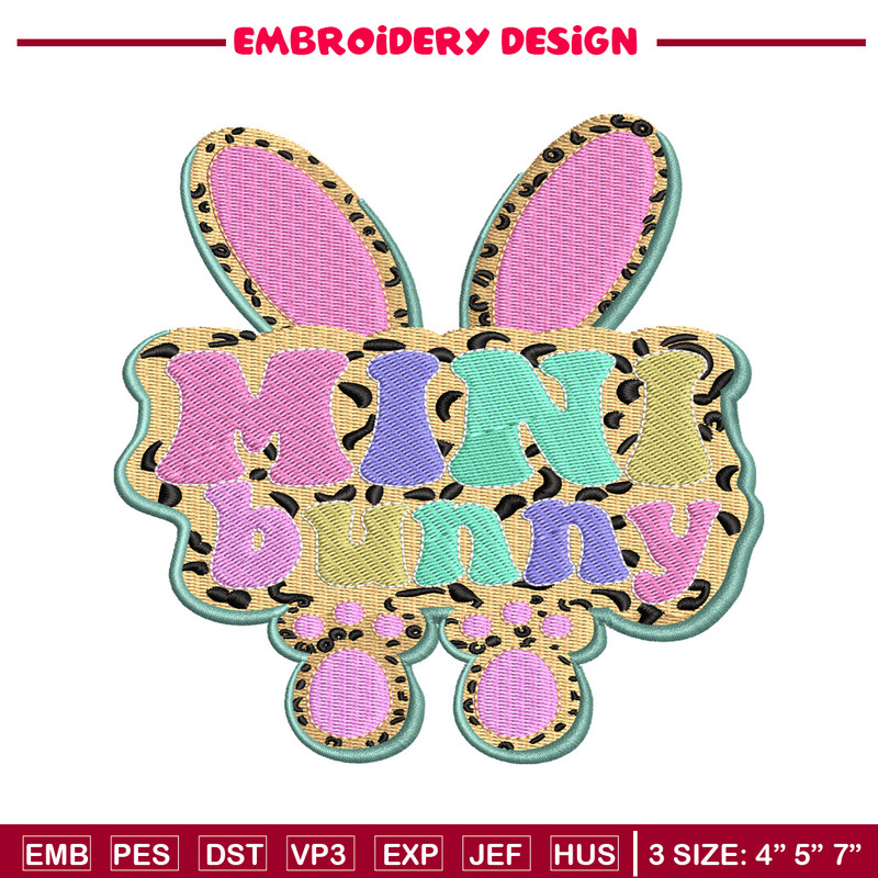 Mini bunny Logo embroidery design, Mini bunny embroidery, logo design, embroidery file, logo shirt, Digital download..jpg