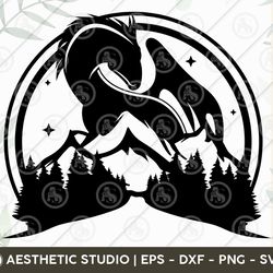 mountain with dragon svg, dragon svg, animal svg, adventure svg, dragon silhouette svg, mountain svg, forest svg, svg fi