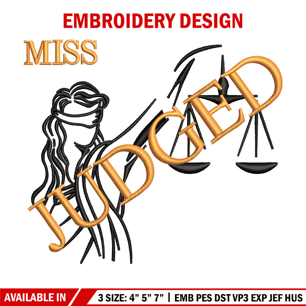 Miss judged embroidery design, Logo embroidery, Embroidery file,Embroidery shirt, Emb design, Digital download.jpg