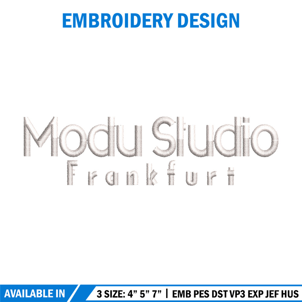 Modu Studio logo embroidery design, Modu Studio embroidery, logo design, logo shirt, Embroidery file, Instant download..jpg