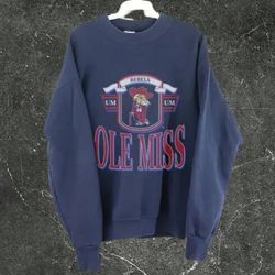 vintage ole miss rebels mascot sweatshirt, ole miss rebels vintage shirt 90s, hotty toddy, mississippi sweatshirt, ole m