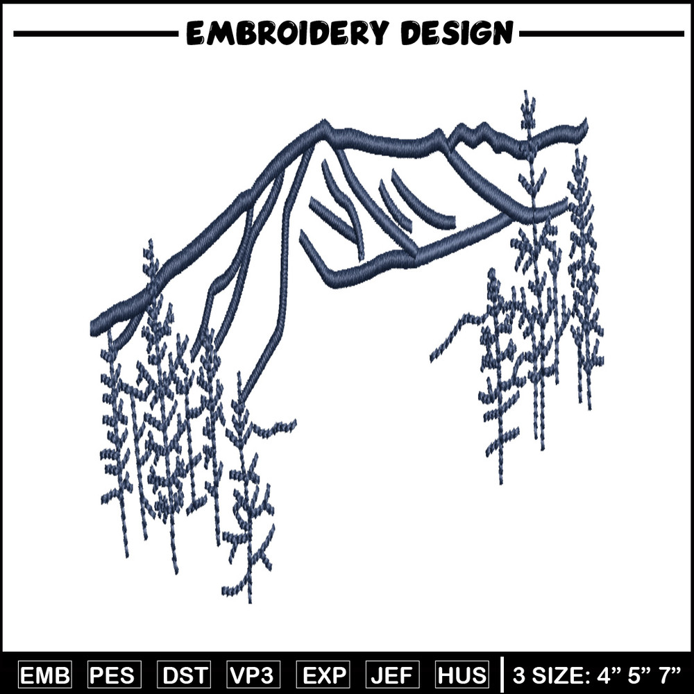 Mountain embroidery design, Mountain embroidery, Mountain design, embroidery file, logo shirt, Digital download..jpg