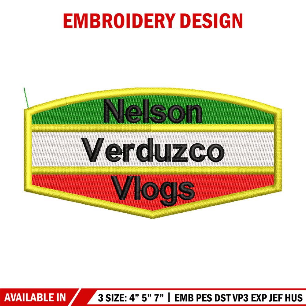 Nelson verduzco vlogs logo embroidery design, logo embroidery, Embroidery shirt, logo design, Digital download..jpg