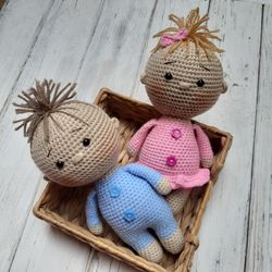 Hand crochet Baby Dolls Doll Boy Doll Girl Stuffed toys Plush toys Knit Gift