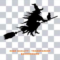 Halloween silhouette - Transparent Background - High Quality - Commercial Use - Digital Download