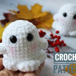 crochet pattern ghost toy halloween decor amigurumi ghost - amigurumi tutorial pdf file