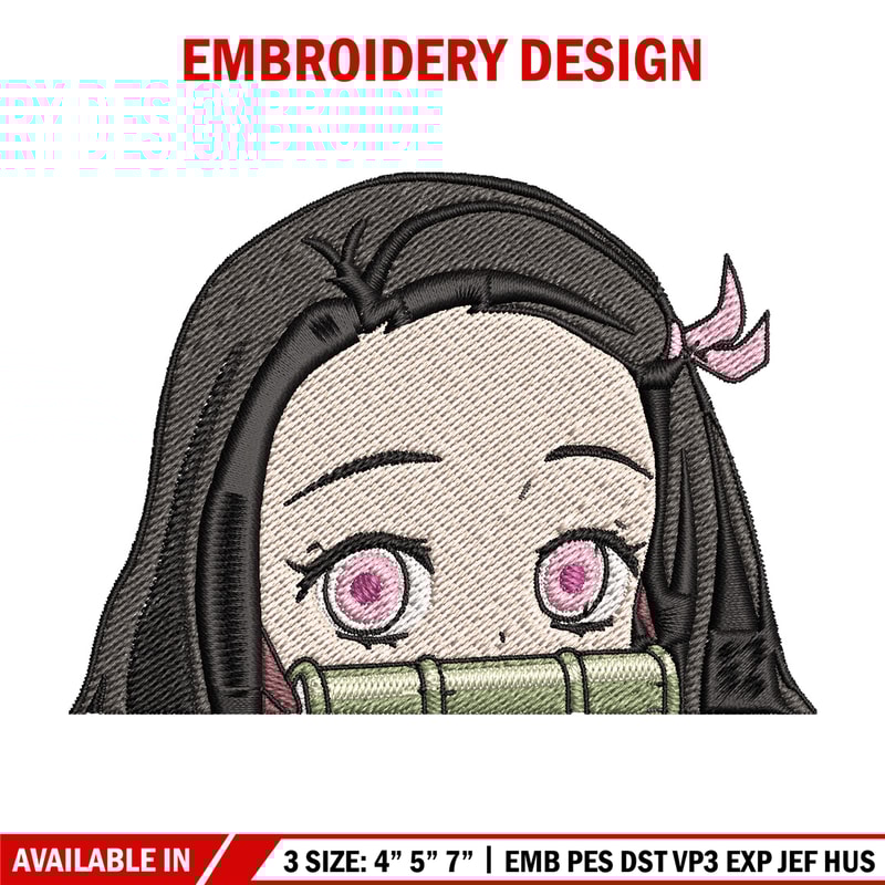 Nezuko cute embroidery design, Nezuko embroidery, Embroidery shirt, Embroidery file, Anime design, Digital download.jpg